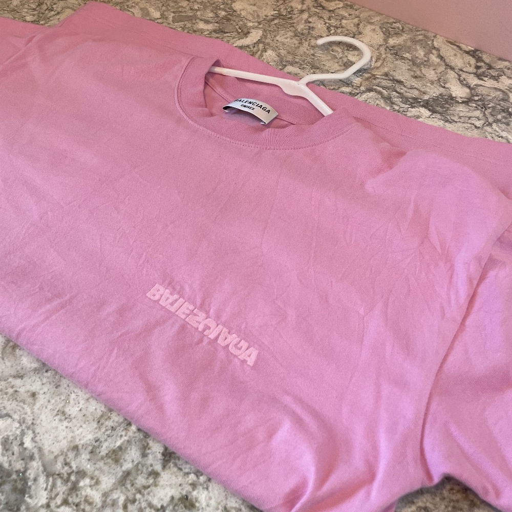 Balenciaga Pink Turn T-Shirt Medium Fit